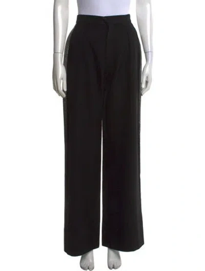 Pre-owned Mugler Vintage Wide Leg Pants In Black