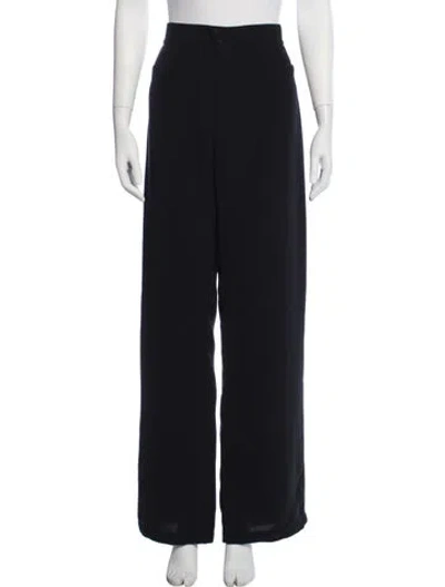 Pre-owned Mugler Vintage Wide Leg Pants In Black