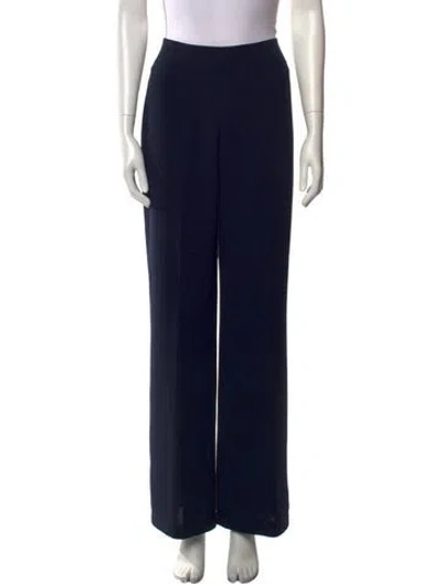 Pre-owned Mugler Vintage Wide Leg Pants In Blue