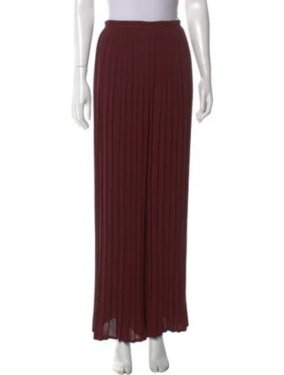 Pre-owned Mugler Vintage Wide Leg Pants In Burgundy