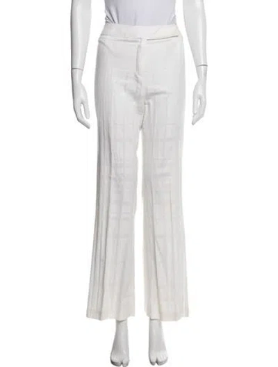 Pre-owned Mugler Vintage Wide Leg Pants In White