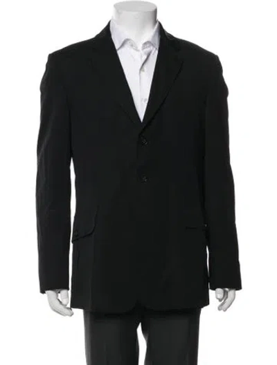 Pre-owned Mugler Virgin Wool Blazer In Black