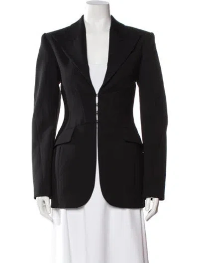 Pre-owned Mugler Virgin Wool Blazer In Gray