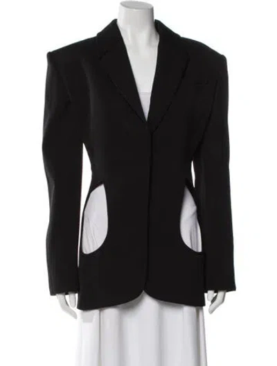Pre-owned Mugler Virgin Wool Blazer In Grey