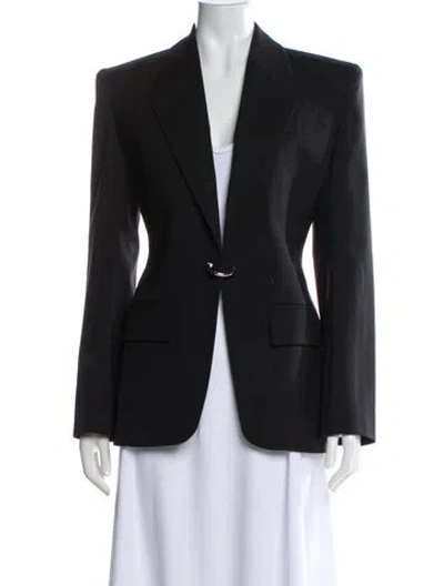 Pre-owned Mugler Virgin Wool Blazer W/ Tags In Gray