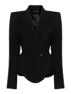 Mugler Single-button Casual Jacket In Black