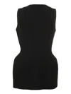 Mugler Virgin Wool Sculpted Waistcoat In Black