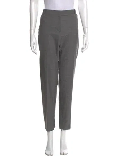 Pre-owned Mugler Virgin Wool Skinny Leg Pants In Gray