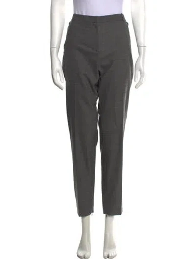 Pre-owned Mugler Virgin Wool Skinny Leg Pants In Grey