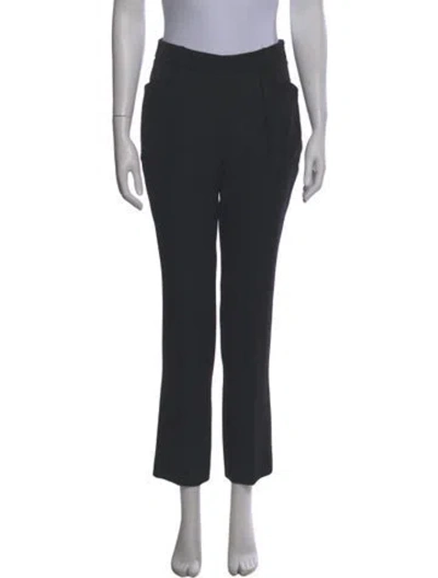 Pre-owned Mugler Virgin Wool Straight Leg Pants In Gray