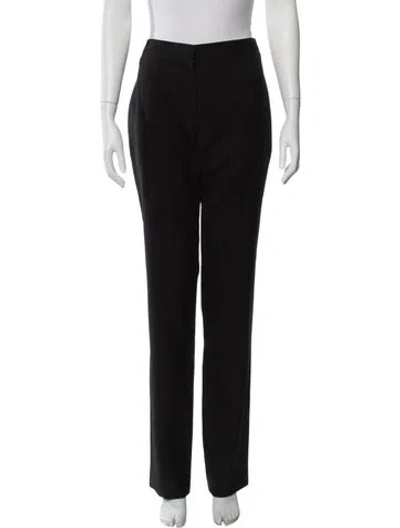 Pre-owned Mugler Virgin Wool Straight Leg Pants W/ Tags In Black