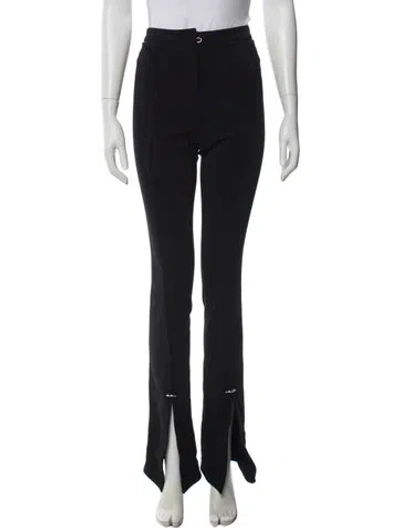 Pre-owned Mugler Virgin Wool Straight Leg Pants W/ Tags In Blue