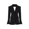 Mugler Short Black V-neck Jacket With Contemporary Design In Black