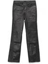 Mugler Women Waxed Straight Leg Pants In Blue