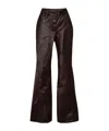 Mugler Waxed Flared Jeans In Black