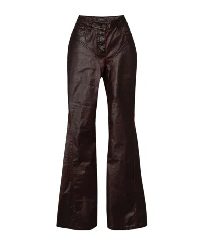 MUGLER WAXED FLARED JEANS
