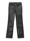 Mugler Women Waxed Straight Leg Pants In Black
