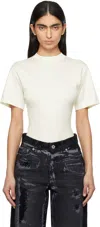 Mugler Corset Open-back Bodysuit In 1014 Snow