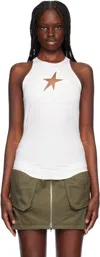 Mugler Star Elastic Top In 1014 Snow