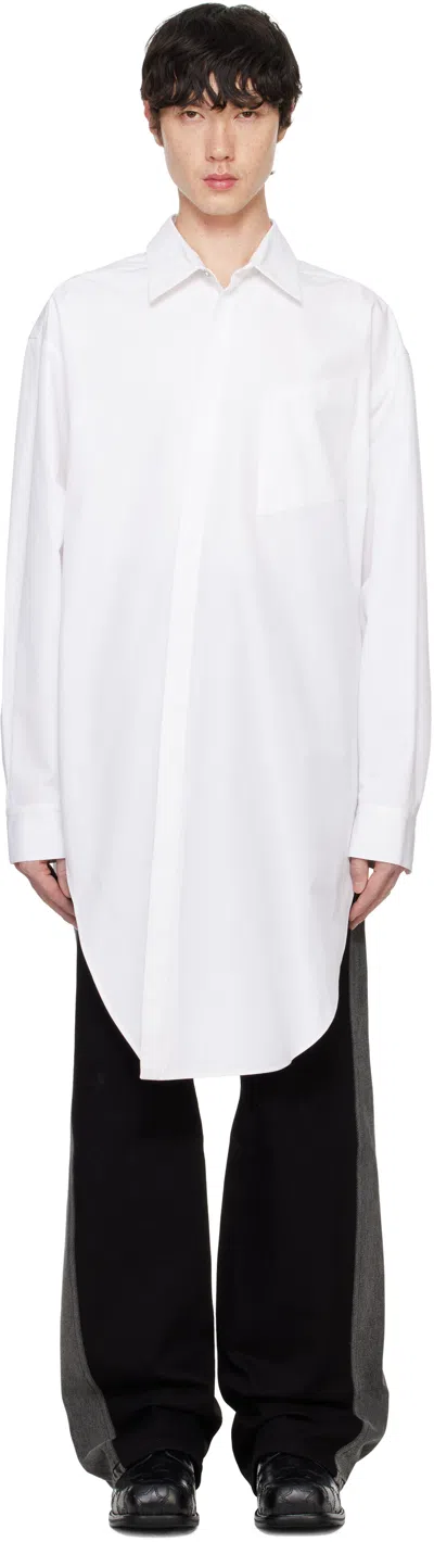 Mugler White Knot Shirt In 1000