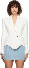 Mugler Signature Jacket In 1014 Snow