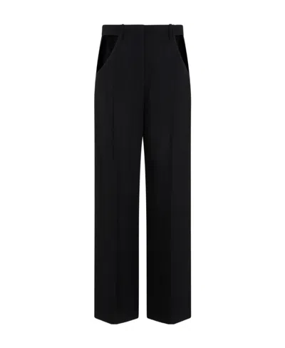 Mugler Wide-leg Cut-out Trousers In Black