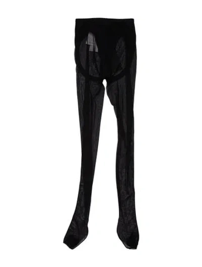 Pre-owned Mugler Wide Leg Pants In Black