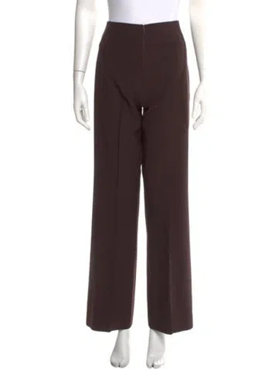 Pre-owned Mugler Wide Leg Pants In Brown