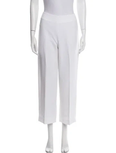 Pre-owned Mugler Wide Leg Pants In White
