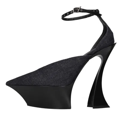 Mugler With Heel In Black