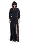Mugler Cotton Hooded Bodysuit In Black