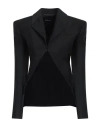 Mugler Woman Blazer Black Size 8 Viscose, Virgin Wool In Black