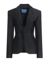 Mugler Woman Blazer Black Size 14 Polyamide, Elastane