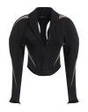 Mugler Mesh Insert Blazer Blazer And Suits Black In Black