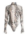 Mugler Body Top For Women In Beige
