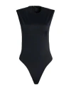 Mugler Woman Bodysuit Black Size 14 Polyamide, Elastane