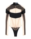 Mugler Woman Bodysuit Black Size 14 Polyamide, Elastane