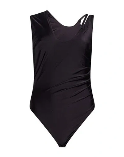 Mugler Woman Bodysuit Black Size 6 Polyamide, Elastane