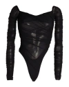 Mugler Woman Bodysuit Black Size 6 Polyamide, Elastane In Black