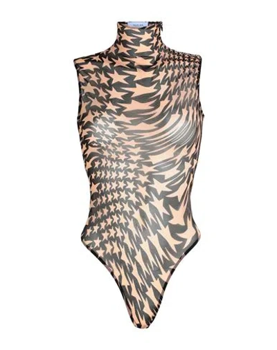 Mugler Woman Bodysuit Black Size 8 Polyamide, Elastane
