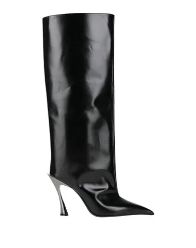 Mugler Woman Boot Black Size 8 Leather