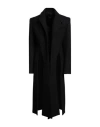 Mugler Single-breasted Wool Coat In Black