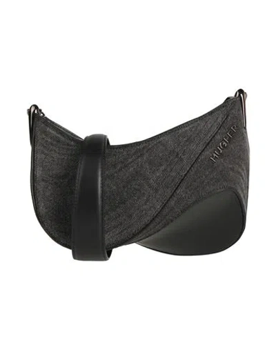 Mugler Woman Cross-body Bag Black Size - Leather, Textile Fibers