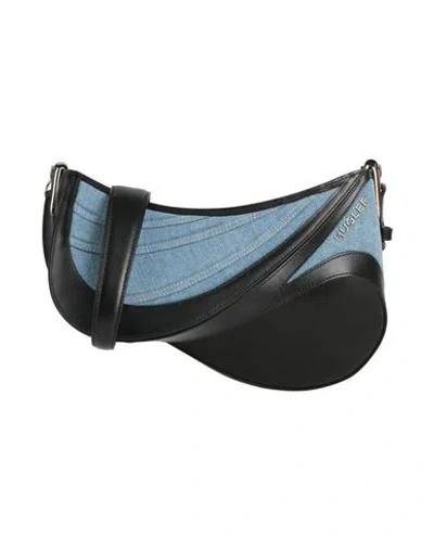 Mugler Woman Cross-body Bag Black Size - Leather, Textile Fibers