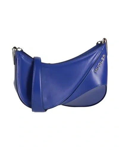 Mugler Large Spiral Shoulder Bag In Electric Blue