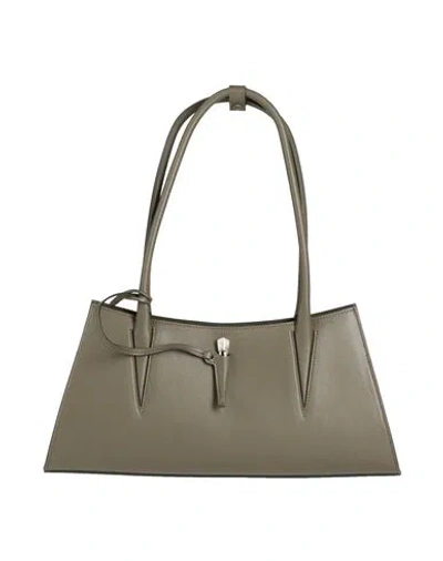 Mugler Woman Handbag Military Green Size - Leather