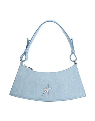 Mugler Woman Handbag Pastel Blue Size - Textile Fibers