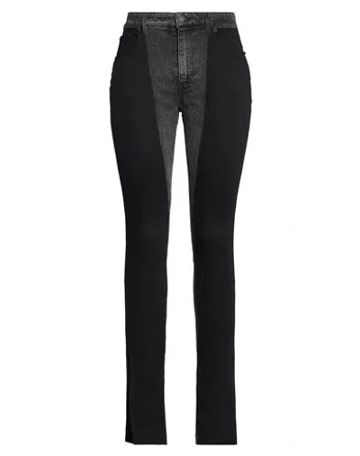 Mugler Woman Jeans Black Size 30 Cotton, Elastane