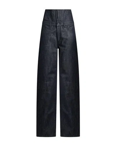 Mugler Woman Jeans Blue Size 25 Organic Cotton, Cotton