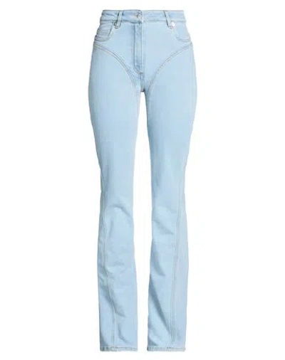 Mugler Woman Jeans Blue Size 28w-27l Cotton, Elastane